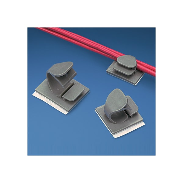 Panduit Cable Clip, Nylon 6/6, 0.19 in Bundle Dia., Black, 0.85 in L, 100 PK LWC19-A-C20 - main